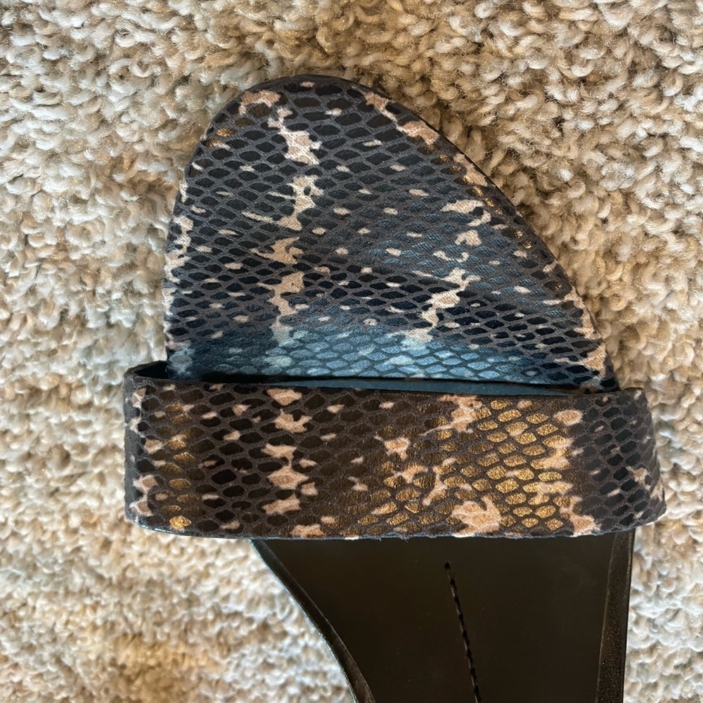 Dolce Vita Sandals high heel strappy sandals pumps black snake print size 10 - Picture 3 of 6